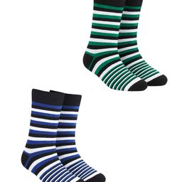 Dynamocks Unisex Set Of 4 Striped Calf-Length Socks image 3