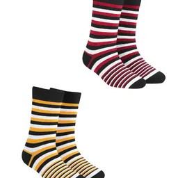 Dynamocks Unisex Set Of 4 Striped Calf-Length Socks image 4