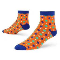 Dynamocks Unisex Pack Of 4 Polka Dot Printed Ankle Length Socks image 2