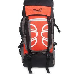 TRUNKIT Orange & Black Printed 60 Litres Waterproof Rucksack-58