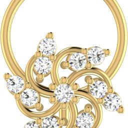 avsar Sunidhi 14kt Cubic Zirconia Yellow Gold Nose Wire-image-43
