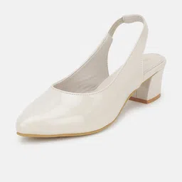 Marc Loire Pointed Toe Block Pumps With Backstrap image 3