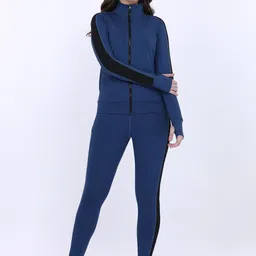 MAYSIXTY Mock Collar Sweatshirt With Trouser Night Suit-image-5