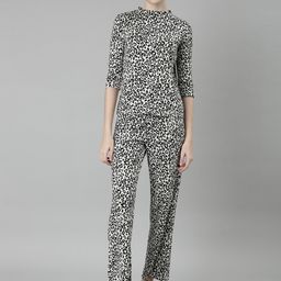 SHOWOFF Abstract Printed Top With Trousers-picture-7