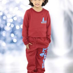 Kids Cave Girls Text Printed Mid-RiseTracksuits-image-26