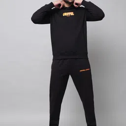 GRIFFEL Typography Printed Fleece Tracksuits-image-11