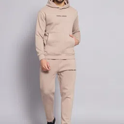 GRIFFEL Printed Detail Hooded Fleece Tracksuits-image-56