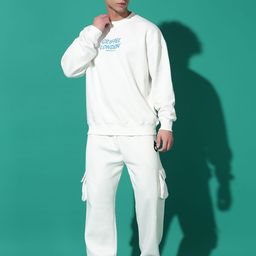 GRIFFEL Men Graphic Printed Sweatshirt with Track Pants-image-27