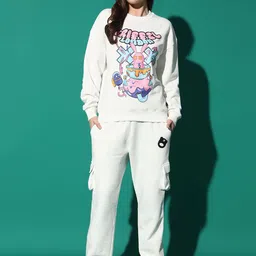 GRIFFEL Printed Oversized Fit Tracksuits-image-3