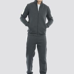 ONEWAY Men Solid Zipper Tracksuit With Side Taping Detail-image-4