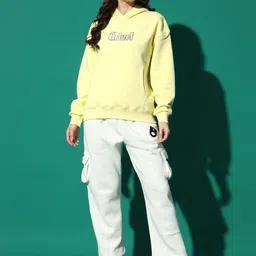 GRIFFEL Oversized Fit Printed Long Sleeve Hooded Sweatshirt & Track Pants Co-Ords-picture-8