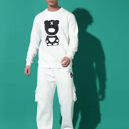 GRIFFEL Men Printed Mid-Rise Tracksuits-image-22