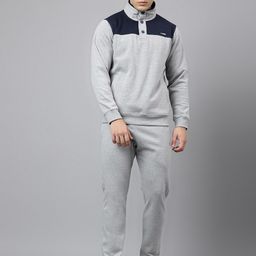 FCK GOLD Colourblocked Mock Collar Sports Tracksuit-image-86