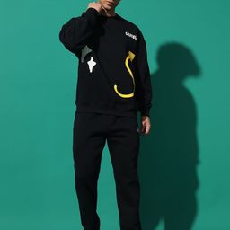 GRIFFEL Men Graphic Printed Sweatshirt with Mid Rise Track Pants-picture-20