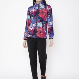 Chkokko Women Blue & Red Printed Tracksuit-image-85