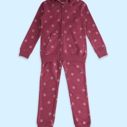 Pantaloons Junior Kids Maroon Printed Tracksuits-picture-14
