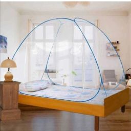 Polyester Kids Washable Kolar Polyester Adults Net Single Bed Mosquito Net pokit store phone (Blue) Mosquito Net-36