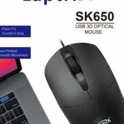 Laptrix 3D Optical Mouse Wired Ambidextrous Optical Mouse image 2
