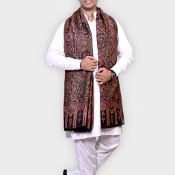 Allure Motifs Wool Woven Men, Women Shawl-image-51