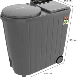 whirlpool 10.5 kg With In-Built Heater Semi Automatic Top Load with In-built Heater Grey image 2