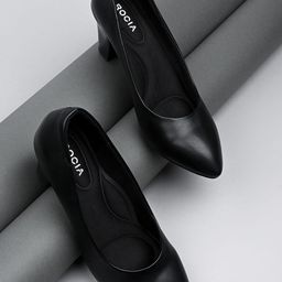Rocia Pointed Toe Block Heeled Pumps-54