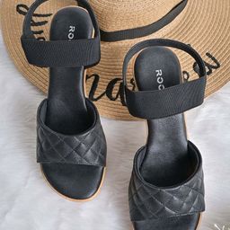 Rocia Textured Open Toe Platform Heels-3