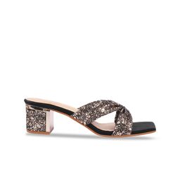 Shoetopia Embellished Open Toe Block Heels image 5