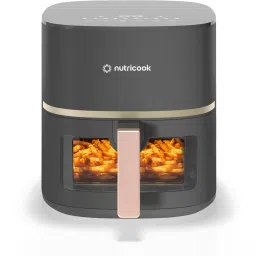 Nutri cook 1500 Watts, Clear Window, Internal Light, Touch Control Panel, Black, Air Fryer-1