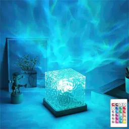 NKL Best 3D Ocean Wave Projector Lamp Romantic LED Night Light With Remote_583 Table Lamp-picture-11