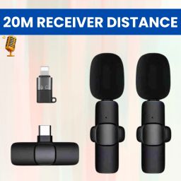K9Dual Wireless Microphone Plug& Bluetooth Collar Mic forLive Stream/YoutubeI406 Microphone-image-93