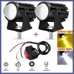 Motorcycle and Car Light Led White and Yellow With Switch_PS13 Fog Lamp Motorbike LED (12 V, 36 W)-27