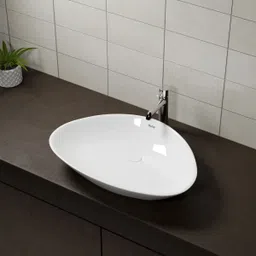 ruhe Spark Modern Ceramic Round Wash Basin | Countertop Bathroom Vanity Sink | Wash Basin Tub | Basin for Bathroom and Hotels Table Top Basin-picture-0