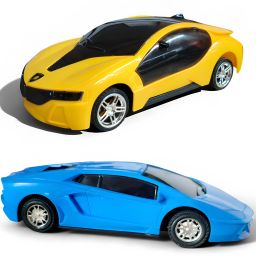 3D Remote Control Car with Lighting Effects Speed Racer RC Car 2-in-1 Set-image-128