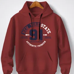 flyind outfit Men Full Sleeve Printed Hooded Sweatshirt-picture-1