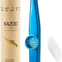 Kazoo Aluminum Allow Musical Instrument Vintage Gift Box with 5 Pcs Diaphragm-16