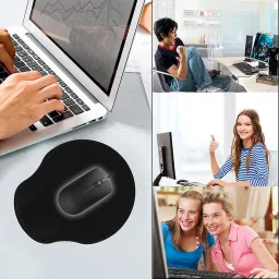 D25 Combo Pack of USB 2.0 Wired Mouse and Wrist Support Mousepad for Laptop,Computer Wired Ambidextrous Optical Gaming Mouse image 4
