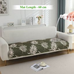 HOKIPO Green & White Printed Waterproof Quilted Sofa Seat Mats-image-88