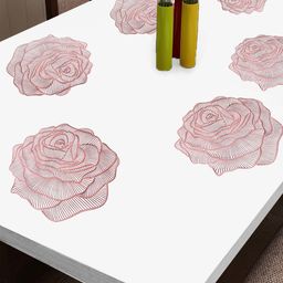 FABINALIV Copper Colored 6 Pieces Textured Table Placemats-5