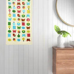 FABINALIV Kids Yellow Colored Printed 420 GSM Cotton Bath Towel-image-12