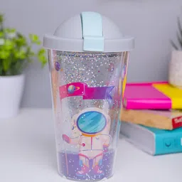 MARKET99 Grey & Green Printed Sipper Water Bottle 450 ml-image-37