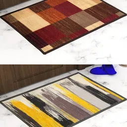 Athom Trendz Pack of 2 Premium Anti-Skid Printed Doormat-96