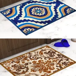 Athom Trendz Set of 2 Printed Premium Anti Slip Doormats-36