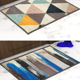 Athom Trendz Pack of 2 Premium Anti-Skid Printed Doormat-image-34