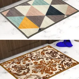 Athom Trendz Set of 2 Printed Premium Anti Slip Doormats-68