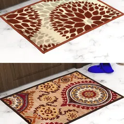 Athom Trendz Pack of 2 Premium Anti-Skid Printed Doormat-93