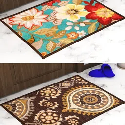 Athom Trendz Pack Of 2 Printed Trendz Premium Anti-Skid Doormats-image-99