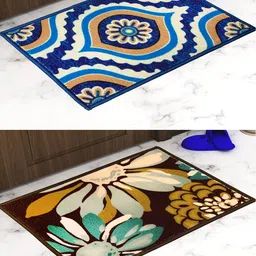 Athom Trendz Pack of 2 Premium Anti-Skid Printed Doormat-98