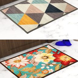 Athom Trendz Set of 2 Printed Premium Anti Slip Doormats-74