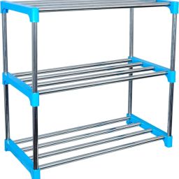 3 Layer Stainless Steel Multifunctional Multipurpose Use Shelf Metal Open Book Shelf-image-18