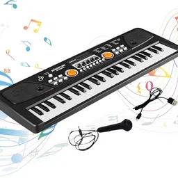 just97 49 Keys Musical Keyboard Piano with Mic for Kids Analog Portable Keyboard L48-picture-48